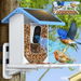 Bird Feeder with Camera Solar Powered,Outdoor Smart Bird Feeder,4 MP HD Auto Capture Bird Videos,Real Time Views and Notifications,Ideal Gift (Blue). Available at Crazy Sales for $129.99