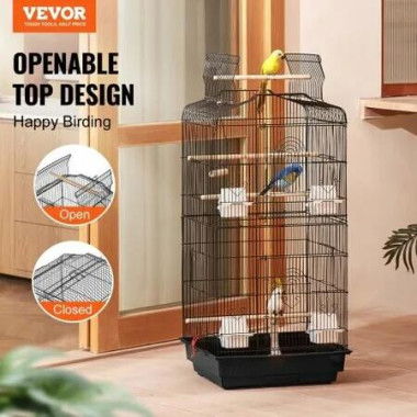 Bird Flight Cage 39 in Hanging Metal Parakeet Cage for Cockatiels Parrot