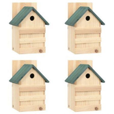 Bird Houses 4 Pcs 23x19x33 Cm Firwood