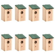 Detailed information about the product Bird Houses 8 pcs Wood 12x12x22 cm