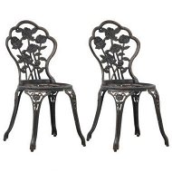 Detailed information about the product Bistro Chairs 2 Pcs Bronze Cast Aluminium