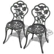 Detailed information about the product Bistro Chairs 2 Pcs Cast Aluminium Green