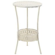 Detailed information about the product Bistro Table Vintage Style Round Metal 40x70 Cm White