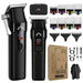 Black 2 In 1 Hair Clipper Kit Professional Mens Pompadour Carving Electric Trimmer 11 Guide Combs USB Charging. Available at Crazy Sales for $49.99