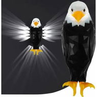 Detailed information about the product Black 3D Owl LED Wall Light Battery Operated Resin Night Lamp 22x11 5x8 5CM White Light Animal Decoration For Staircase Hallway Kitchen