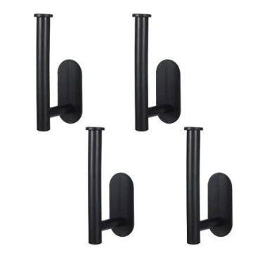 Black 4 PCS Simple Storage Rack Ideal For Holding Towels Curtains Hats Toilet Paper And Paper Towels