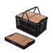 Black 44x31.5x24.5CM Collapsible Shopping Basket 35L Reusable Plastic Grocery Shopping Baskets 50KG Small Foldable Storage Crates with Handles. Available at Crazy Sales for $19.99