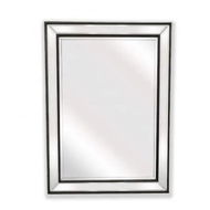 Detailed information about the product Black Beaded Framed Mirror - Rectangle 80cm x 110cm