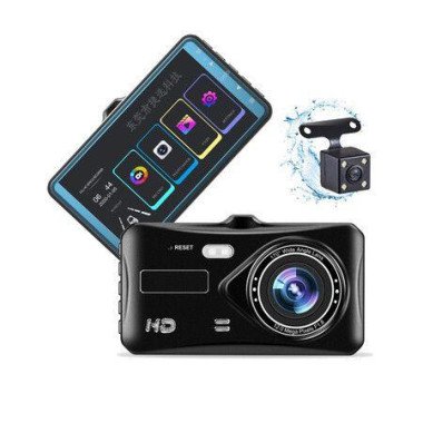 Black-Dash Cam Front with 32G SD Card,1080P FHD Car Driving Recorder 4 inch IPS Screen 170 Wide Angle Dashboard Camera Aluminum Alloy Case,G-Sensor