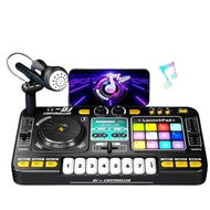 Detailed information about the product Black DJ Turntable Bluetooth Light Music Rhythm Electronic Keyboard Toy Musical Instruments Gifts for Boys Girls for Birthday Christmas New Year