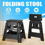 Detailed information about the product Black Foldable Step Stool with Handle Footstool Plastic Childrens Chair Portable Helper Kitchen Potty Bathroom 29x22x39cm