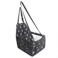 Detailed information about the product Black Footprint Pattern Pet Single Car Mat Dog & Cat Safety Seat Backseat Bed, Anti-Dirty & Waterproof Perfect for Travel