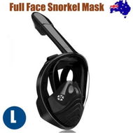 Detailed information about the product Black Full Face Snorkel Mask Swimming Breath Dry Diving Goggle Scuba Glass Anti-Fog AU L