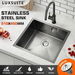 Black Kitchen Sink Stainless Steel Basin Laundry Drop In Undermount Flush Single Bowl Bar Workstation Rectangle Handmade 304 Waste Drainer 51x45x21cm. Available at Crazy Sales for $119.95