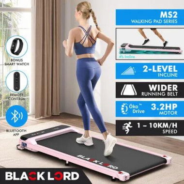 BLACK LORD Treadmill Electric Walking Pad Home Office Gym Fitness Incline MS2 Pink