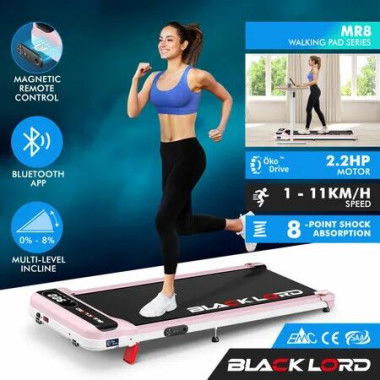 BLACK LORD Treadmill Electric Walking Pad Incline Home Gym Magnetic Remote Pink