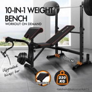 Detailed information about the product BLACK LORD Weight Bench 10in1 Press Multi-Station Fitness Home Gym Equipment