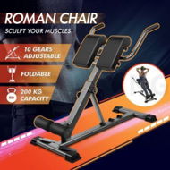 Detailed information about the product BLACK LORD Weight Bench Roman Chair Back Hyperextension AB Workout Fitness