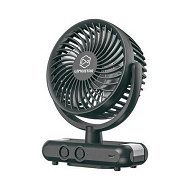 Detailed information about the product Black Portable Clip on Fan 62 Working Hours, Camping Fan with LED Lights & Hook, 4000 Capacity Battery Operated Fan with Clamp, USB Rechargeable