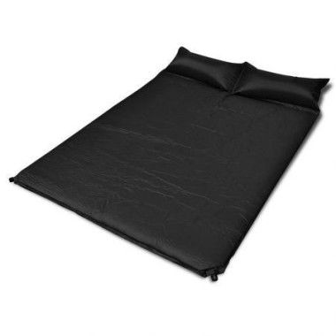 Black Self-inflating Sleeping Mat 190x130x5 Cm (double).