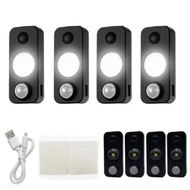 Detailed information about the product Black Shell 4 Pack White Light LED Smart Night Light Ideal For Various Home Settings Including Bedrooms Corridors Wine Cabinets Wardrobes