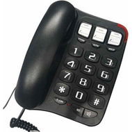 Detailed information about the product Black TCF 2300 Big Button Landline Phone Desktop Telephone Amplified Sound Perfect for Seniors and Visually Challenged Loud Ringtone Fixed Home Phone