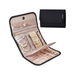 Black Tri Fold Travel Jewelry Storage Box Foldable Roll For Earrings Necklaces Rings. Available at Crazy Sales for $24.99