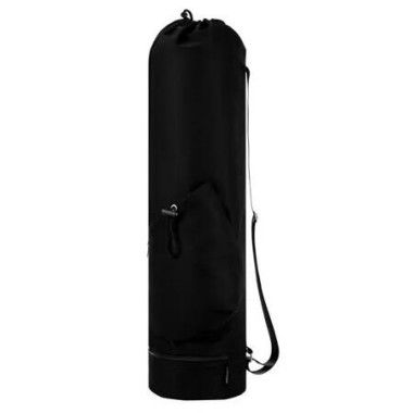 Black Yoga Mat Bag Multifunctional with Water Bottle Pocket Wet Bag and Yoga Mat Strap Yoga Mat Not Included
