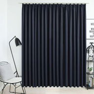 Detailed information about the product Blackout Curtain With Hooks Anthracite 290x245 Cm