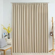 Detailed information about the product Blackout Curtain With Hooks Beige 290x245 Cm