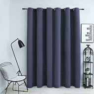 Detailed information about the product Blackout Curtain With Metal Rings Anthracite 290x245 Cm