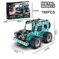 Detailed information about the product BLue 190 PCS Erector Sets Metal Assembly Toys STEM Metal Jeep/Off-Road kit Educational Engineering Toy Parent-Child Interaction Construction Set Gift