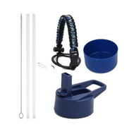 Detailed information about the product Blue 32oz 40oz Cup Universal Set Large Mouth Space Flask Sports Bottle Straw Cover Silicone Suitable For Hydro Flask Series Stainless Steel Cups