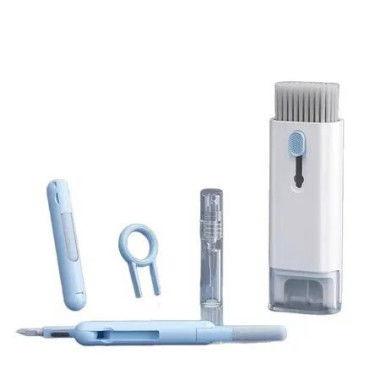 Blue 7 In 1 Electronic Cleaner Kit Keyboard Cleaner Laptop Cleaner Kit for Monitor Cell Phone Headset Lego Camera Lens