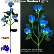 Detailed information about the product Blue Bulk Solar Garden Lights 75cm Long Rose Flowers Yard Lamp Xmas Halloween Deco AU