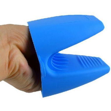 Blue Cute Silicone Heat-resistant Kitchen Oven Baking Glove Pot Mitt Tool Holder