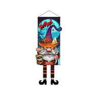 Detailed information about the product Blue Faceless Old Man Model 40x110cm Halloween Hanging Cloth Banner Ideal For Halloween Parties Shopping Malls Bars And Other Festive Events