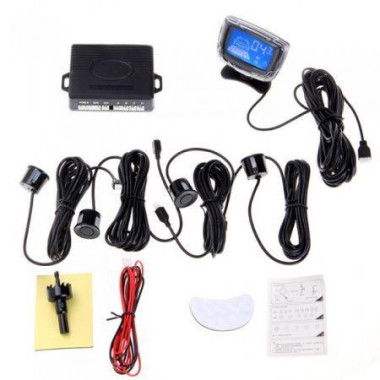 Blue LCD Car Parking Reverse Backup Radar With 4 Sensors