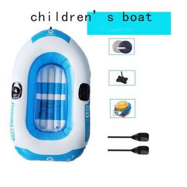 BLue Raft Set - 120*70cm - Fits 1 Child, White & Blue, Bestway Family Water Boat, Water Sports, Front Tie Rope, Suitable for Kids