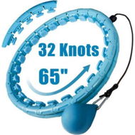 Detailed information about the product (Blue)32 Detachable Knots-2 in 1 Abdomen Fitness Massage Non Fall Smart Hooola Hoop with Auto Spinning Ball,Weighted Exercise Hoop Plus Size