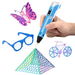 (Blue)3D Printing Pen with Display - Includes 3D Pen, 3 Starter Colors of PLA Filament. Available at Crazy Sales for $24.99