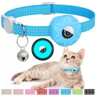 Detailed information about the product BLue(luminous)-AirTag Cat Collar,Reflective GPS Cat Collar with AirTag Holder and Bell,Lightweight Tracker Cat Collars for Pet(not included AirTag)