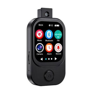 Bluetooth FM Radio USB-C Charging 720p Video Camera Music Player Multi-Format Portable Holiday Gift COL Black