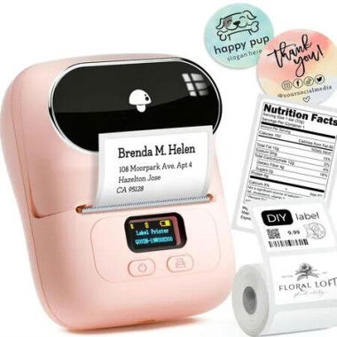 Bluetooth Portable Thermal Label Printer â€“ Upgraded Barcode Maker for Products,Addresses,Small Businesses,Office & Home,Compatible with Phone,Tablet,PC,Mac