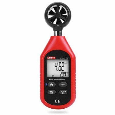 Bluetooth Wind Speed Meter Handheld Mini Digital Anemometer With Thermometer Max/Min For Weather Data Collection.