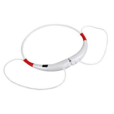 Bluetooth Wireless Handsfree Earphone Stereo Headset For Samsung IPhone LG HTC - White + Red.