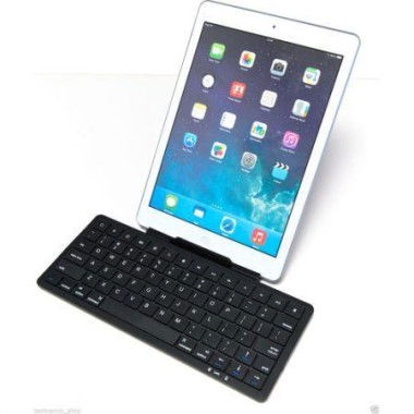 Bluetooth Wireless Keyboard With Holder For Apple IOS/Android Device IPad Mini - Black.