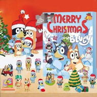 Detailed information about the product Bluey Advent Calendar, 24Pcs Cute Cartoon Puppy Figures Doll Xmas Vacation Stocking Stuffer Gifts