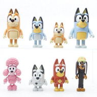 Detailed information about the product BLUEY Family and Friends Figure 8 Pack, Articulated 2.5 Inch Action Figures, Bingo, Bandit (Dad), Chilli (Mum), Coco, Snickers, Rusty and Muffin Official Collectable Toy