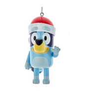 Detailed information about the product Bluey with Santa Hat Blow Mold Ornament 8cm Multicolor